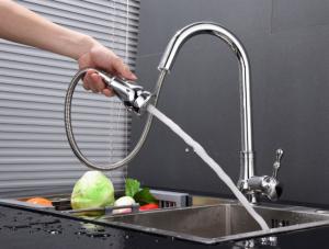 China 304 Stainless Steel Pull Out Sink Faucets wholesale