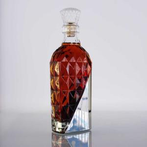 China OEM Flint Polished Liquor Decanter Bottle Hot Stamping Golden Foil Crystal Alcohol Decanter wholesale