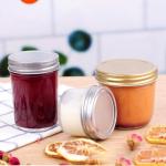 200ml Glass Pickle Jar Food Storage Glass Jam Jar With Aluminum Lid