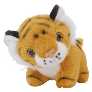 China EN71 25cm Simulation Tiger Stuffed Doll With Polypropylene Cotton Filling wholesale