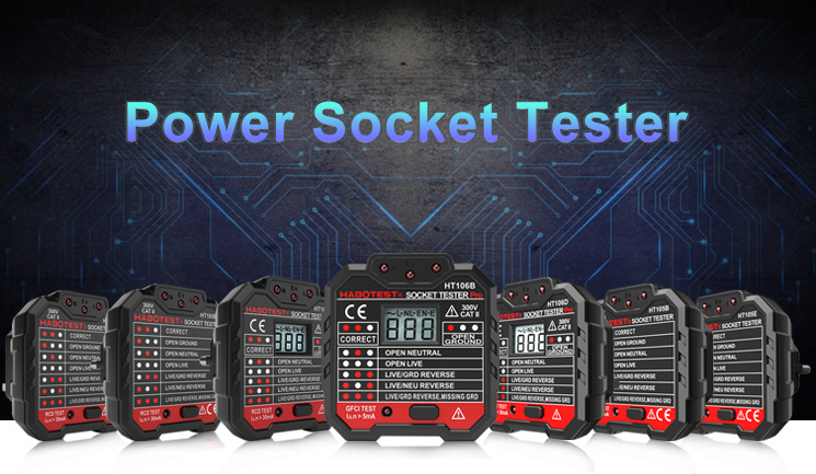 HABOTEST Wall Socket Tester 90~230V Voltage Measurement LED Indication With RCD Test
