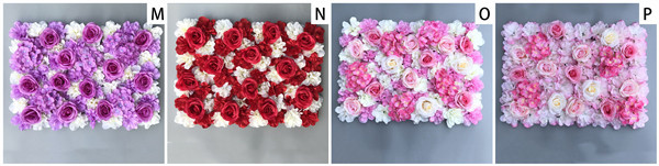 40*60cm Silk Fabric Coloful Artificial Rose Flower Wall Vertical Garden Handmade Real Touch