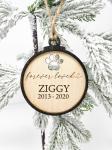 Personalized Dog Cat Pet Memorial Ornament Baltic Birch Wood Layered