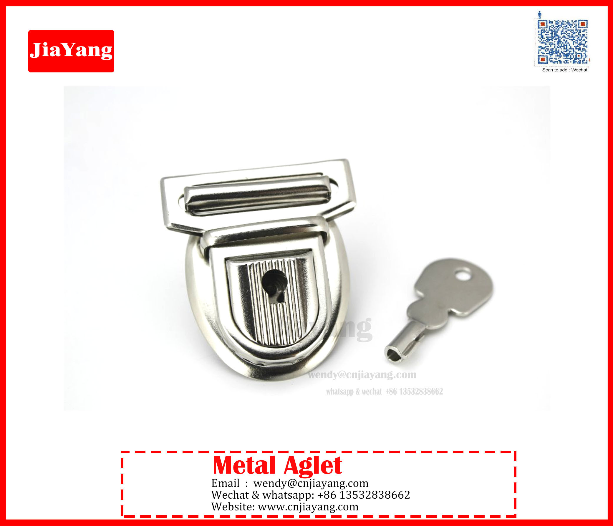 Handbags & Case Metal Press Clasps Lock