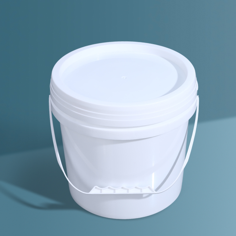 Food Grade Container 16L PP White Plastic Round Bucket with Customized Printing