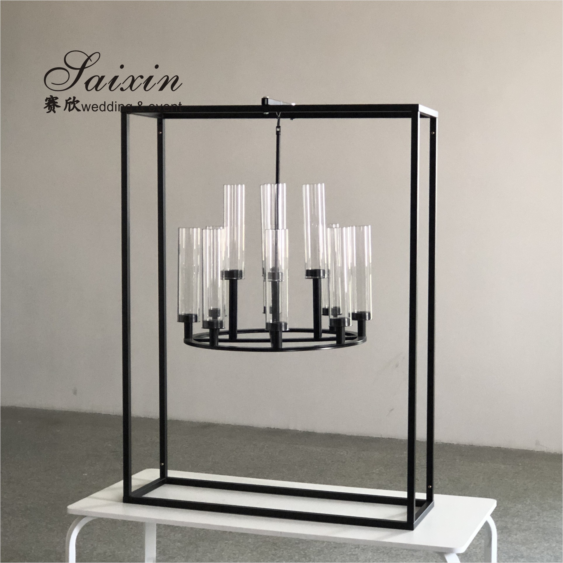 120CM Crystal Glass Candelabra 9 Arms Tall Crystal Candlesticks