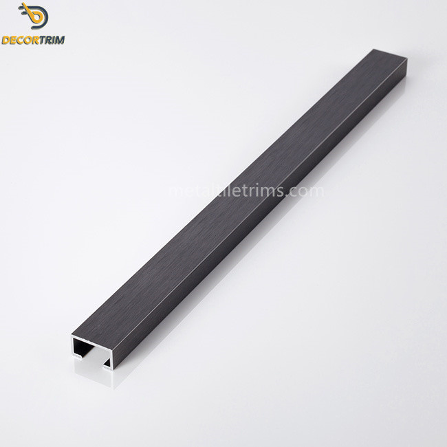 Aluminum U Channel Strip Trim Brushed Matt Black 15mm×8mm Size