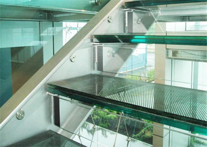 Clear Tempered Laminated Glass , Flat / Curved PVB Interlayer Laminated Glass