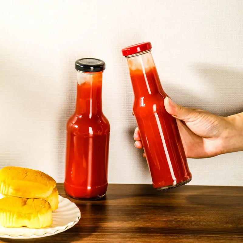 250ml 300ml Wide Mouth Glass Bottle for Seasoning Sealing Type Cork Industrial Beverage