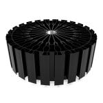 LED Lighting 150W Aluminum Extrusion Heat Sink With Anodizing Black