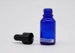 Glass Blue Essential Oil Dropper Bottles With 18mm Black Plastic Dropper Black