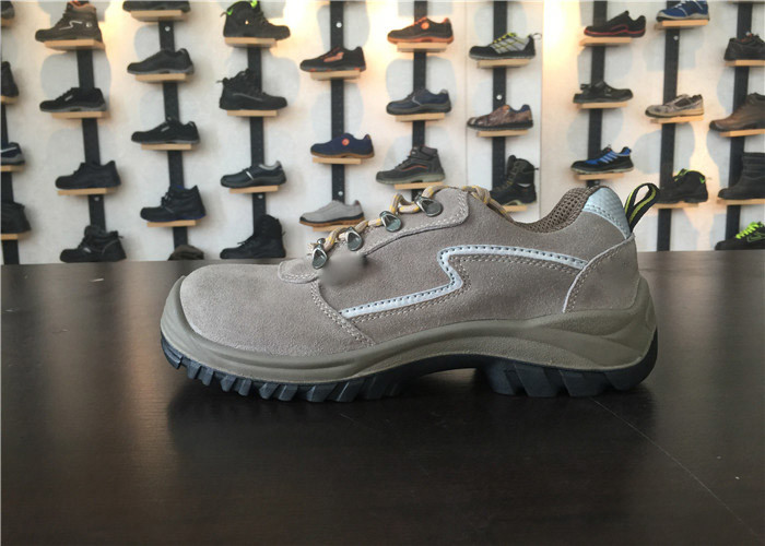 Custom Made Mens Shoes / Genuine Leather Work Shoes Eva Reinforced Box Top