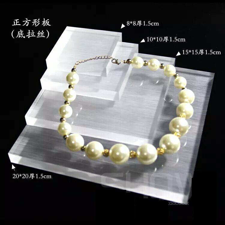 Luxury Brushed Finishing Acrylic Jewelry Display Stand for Necklaces Earrings Bracelets