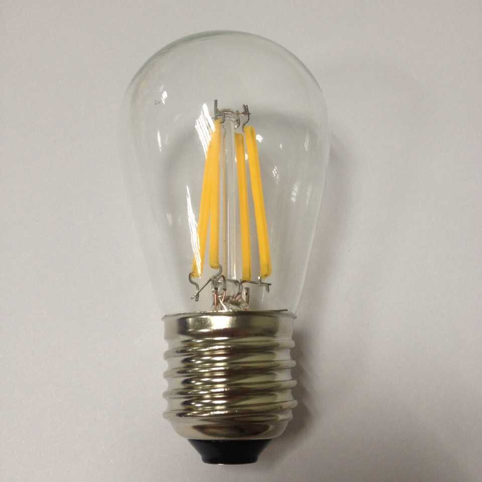 filament LED S14 bulbs light bulbs 3.5watts E26 medium screw base transparent glass shell
