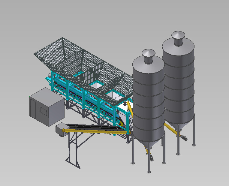 Dry Mobile Batch Plants Dry Containerized Concrete Batch Plants 100 m³/h Dry mix concrete Plant