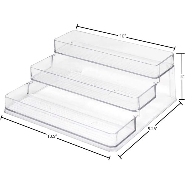 Household kitchen storage rack pantry ladder storage rack acrylic transparent 3-layer ladder seasoning rack