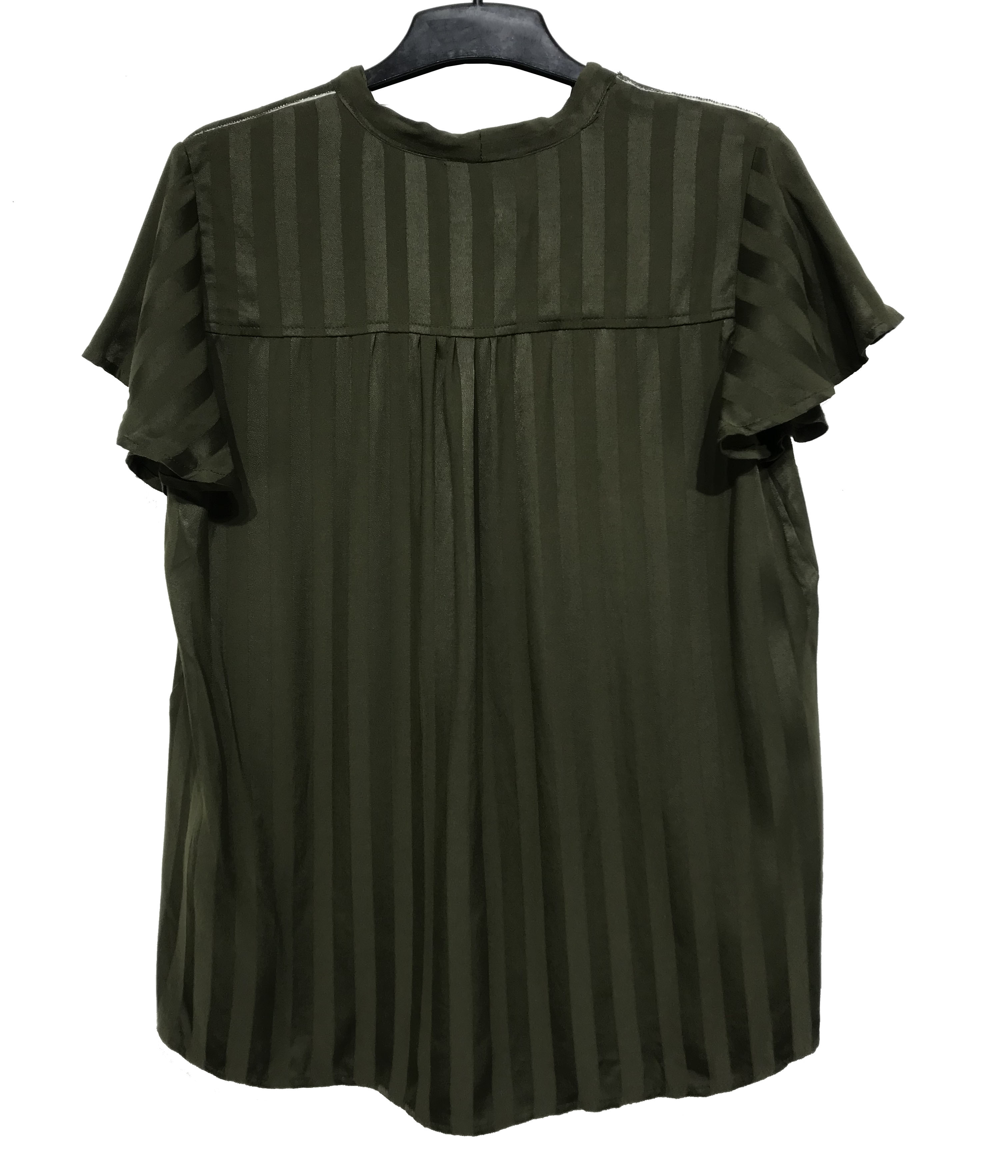 2020 new design bowknot Fashion Ladies black color Blouse with Short Sleeve OEM / ODM