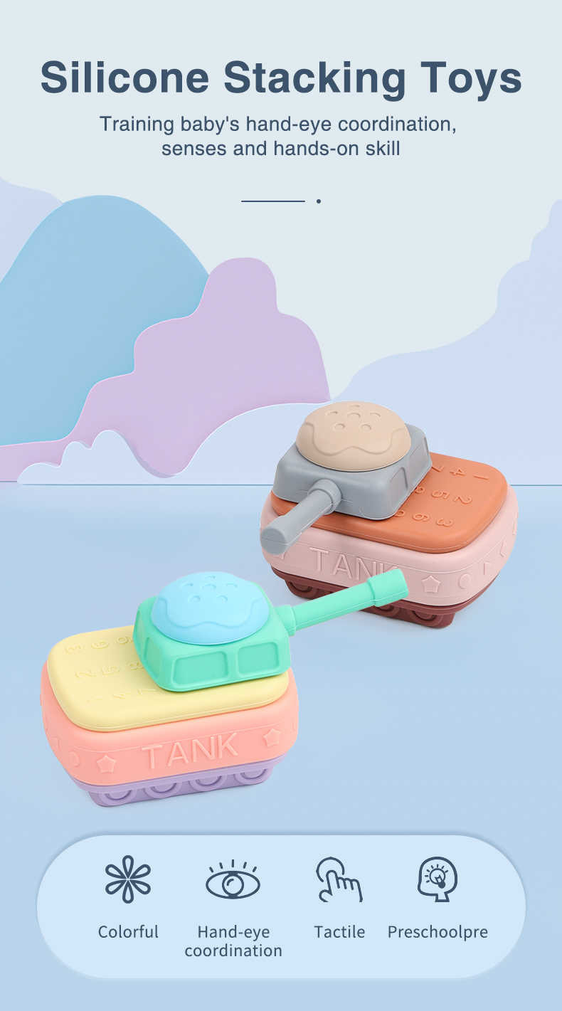 Patented Soft Silicone Building Blocks 100% Food Grade Platinum Silicone