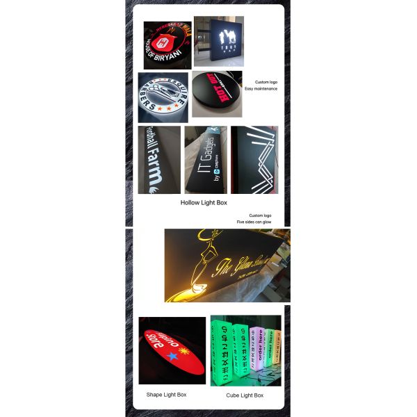 Advertising Double Sided Light Box Shop Ceiling Wall Mounted Illuminated Lightbox Sign Hanging Light Box for the Shop