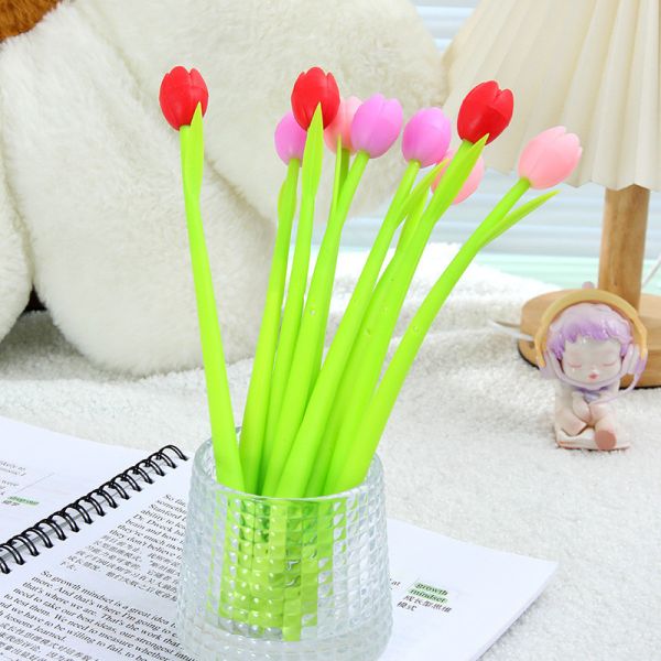 Color Changing Flower Pens - Pack Of 30 Ballpoint Pens Creative Gel Ink Rollerball Pen For School Home Office Stationery Store Kids Girls Gift, Black