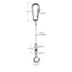 Stainless Steel Acoustic Panel Light Suspension Kit Hanging System YW86020