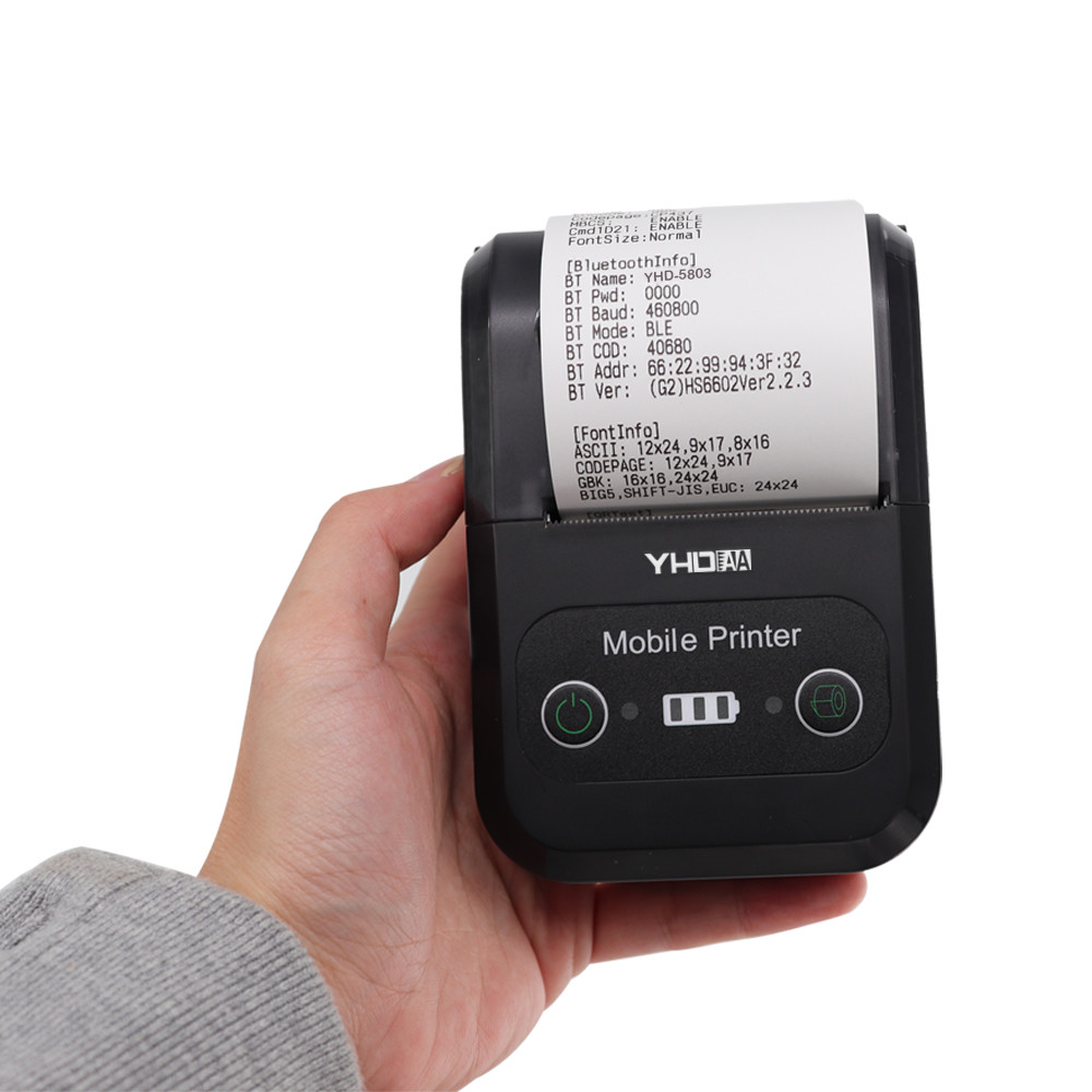 Bluetooth 58mm Thermal Printer 2 Inch Mini Pocket Thermal Printer For Supermarket