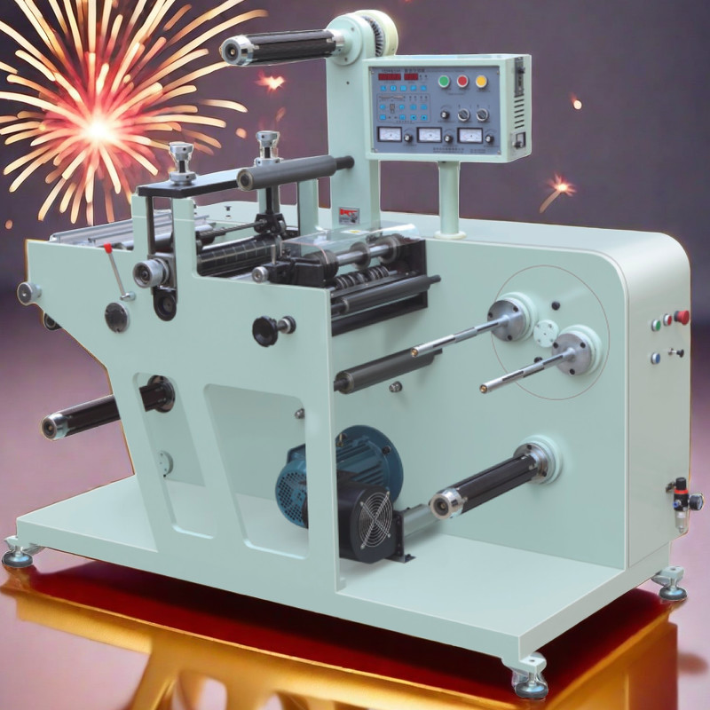 120m/Min Label Slitter Rewinder Narrow Paper Slitting Machine Min.Slitting Width 16mm turret rewind 1/1.5/40mm air shaft
