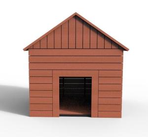 China Waterproof Outdoor Pet House Steel And Plastic Wood Material Comfortable For Dog wholesale