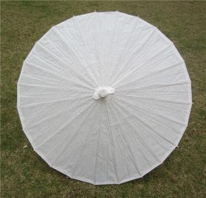 China Wedding Party Chinese Paper Parasols Umbrella Solid Color 57cm Length 42cm Radius wholesale