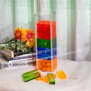 China Luxury Colorful Tabletop Game Party Tumbling Tower Blocks Acrylic Tumbling Tower wholesale