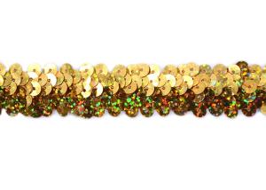 China GZ005 Dance Dress Golden Sequin Ribbon Trim wholesale