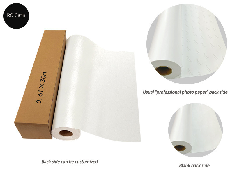 Large Format Roll RC Satin Photo Paper 24 Inch 260gsm For Inkjet Printer