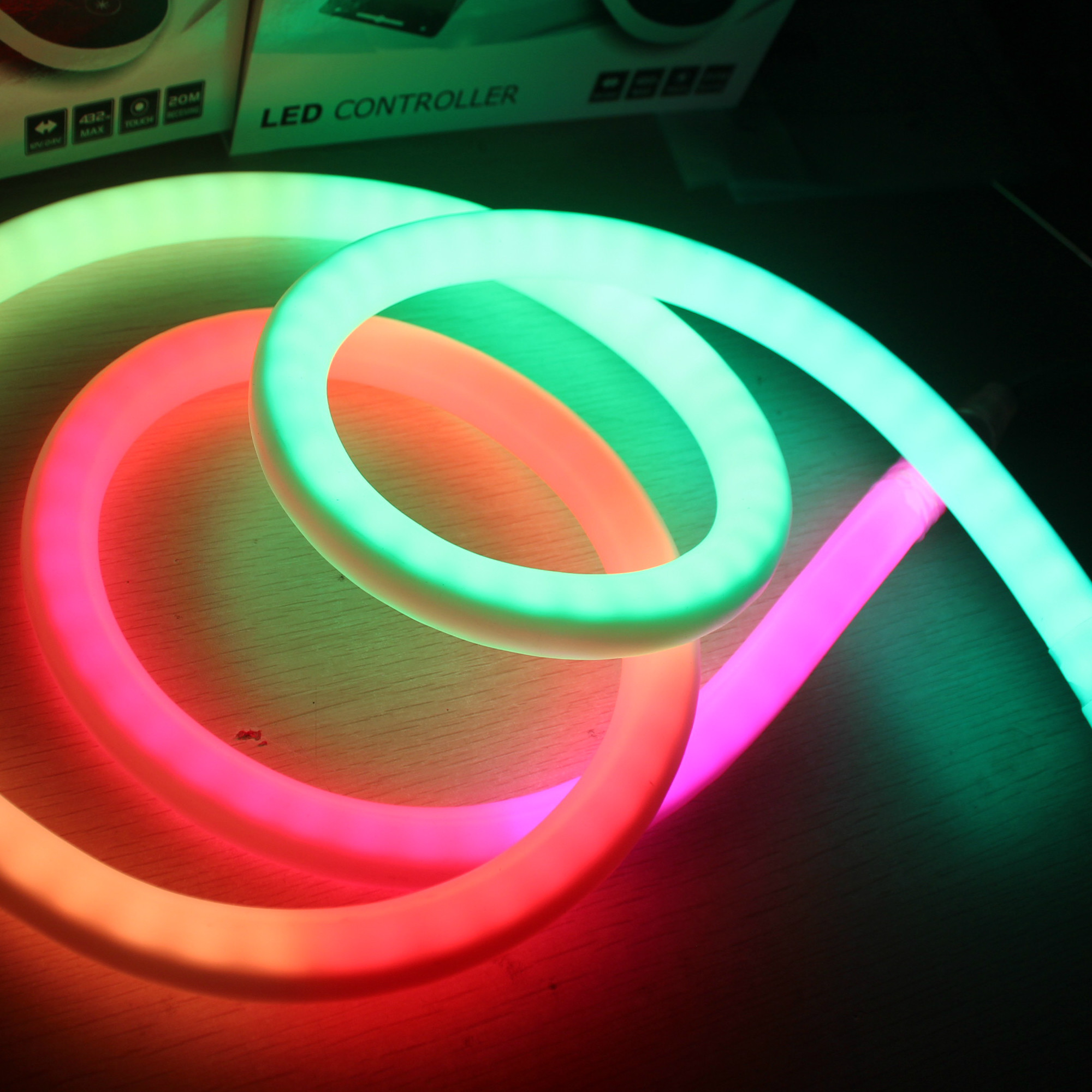 40mm Dream color flexible strip lighting 360 round ip68 neon bulbs & tubes pixel rgbic neon tube
