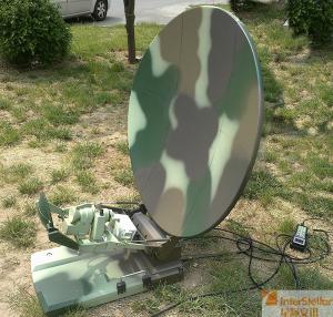 China Interstellar 1.2m Flyaway Carbon Fiber Antenna / Auto Acquiring Satellite Beacon wholesale