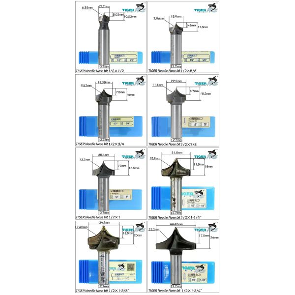 Tiger Shark CNC Woodworking Router Bit Carbide Door Panel 4 Flutes Ovolo Carving Bit