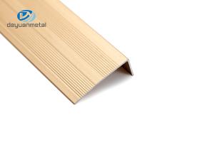 China Quick Installation 2.5m Non Slip Aluminum Stair Nosing For Safety Protection wholesale