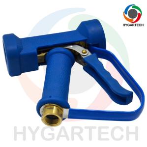 China Brass Industrial Blue Washer Gun with Trigger Safety Protection Loop for Hot Water Washing Use wholesale