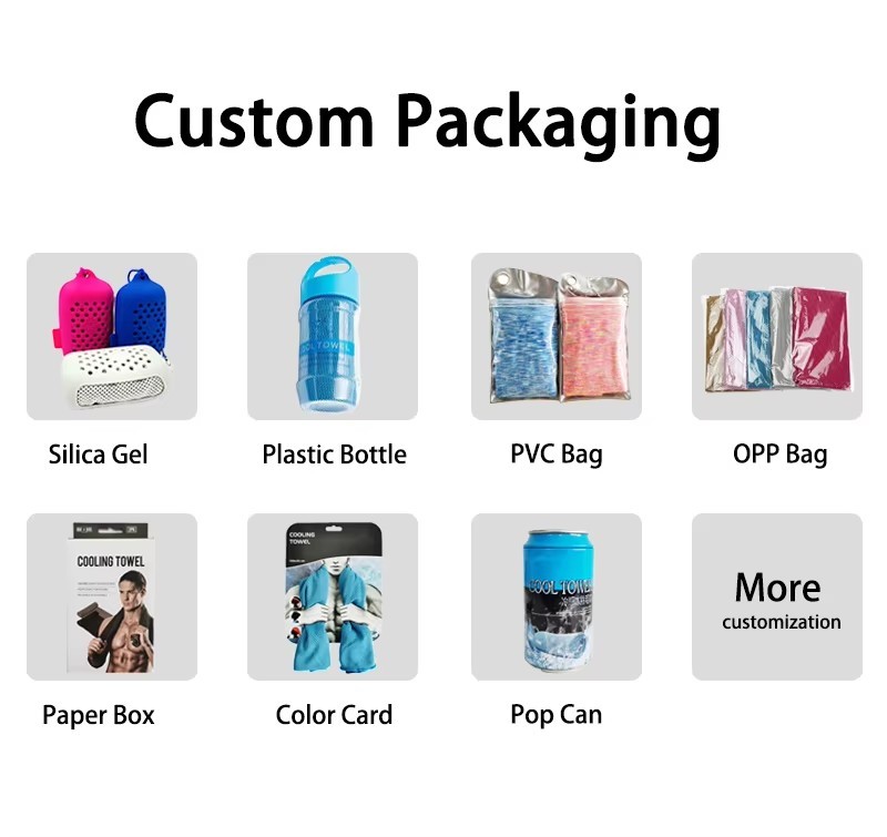 Custom Logo Sublimation Printed Quick Dry Microfiber Cooling Towel for Instant Cooling Sports Towel