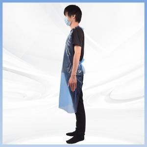 China Breathable Soft Blue Disposable PE Apron waterproof medical plastic apron wholesale