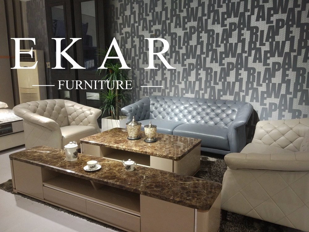 European Style Modern Leather Sectional L Shaped Sofa