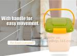 gift pet food container with flap lid, Square Pet Food Large Container / Animal