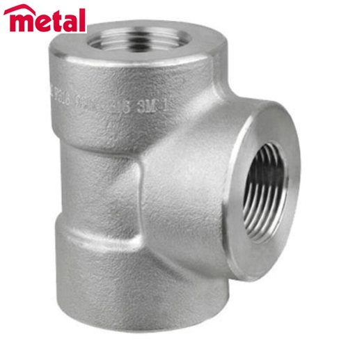 Sanitary Stainless Steel 304 Butt Weld Fittings 1 - 1/2" Sch160 Thread Tee
