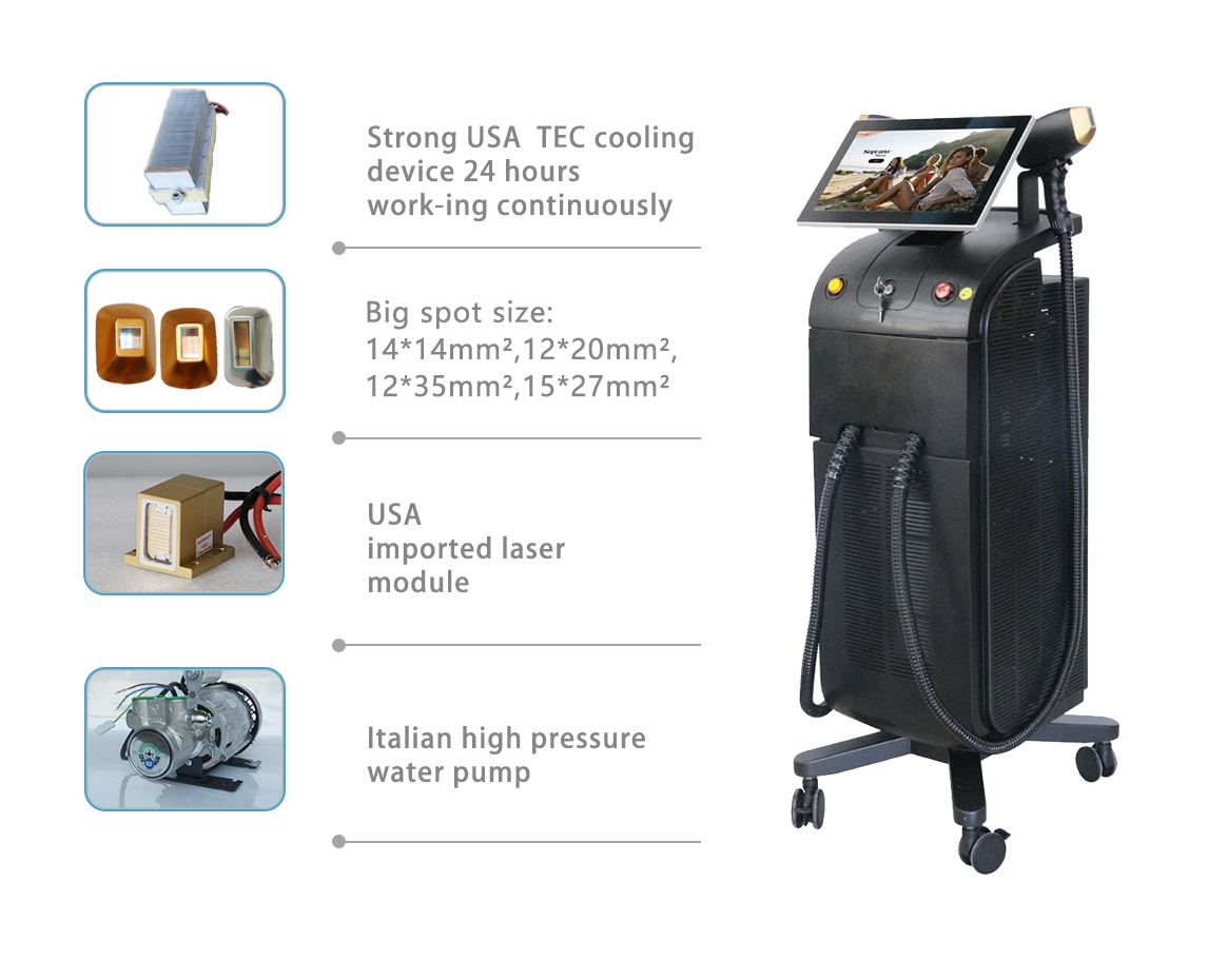 V52 Portable Anti wrinkle beauty salon device 808nm Diode Laser Hair Removal Machine Pigment Removal Beauty machine 2024