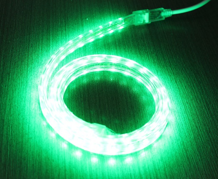 High lumen SMD5050 220V waterproof IP65 led neon flexible strip green