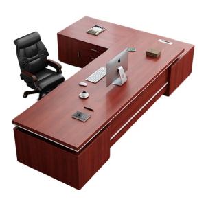 China Large Modern Office Desk and Chair Combination for President Manager Office Furniture wholesale