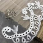 Lace Fabric Embroidery Hanfu Accessories Three-dimensional Embroidery Cloud
