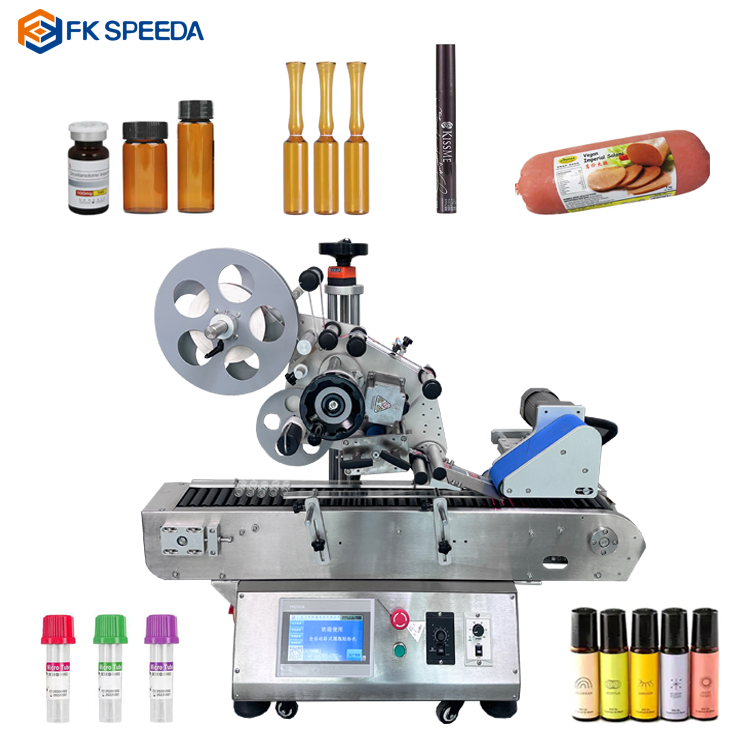Horizontal Lip Balm Syringe Glass Tube Vial Labeling Machine for Case Packaging Type