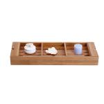 expandable bamboo bathtub caddy tray