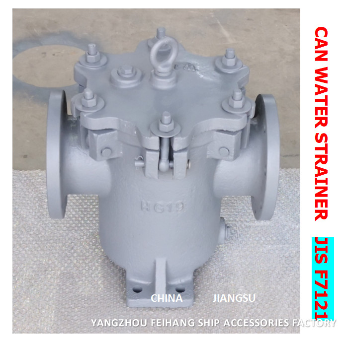 MARINE CAN WATER FILTERS JIS F7121-CAN WATER STRAINERS BODY CAST IRON FILTER CARTRIDGE STAINLESS STEEL