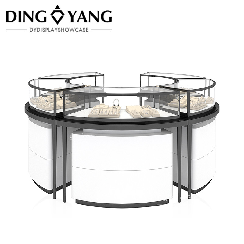 High End Wood Glass Jewelry Display Case Lighting, Showcases Factory Manufacturer, High Quality With Affordable Price